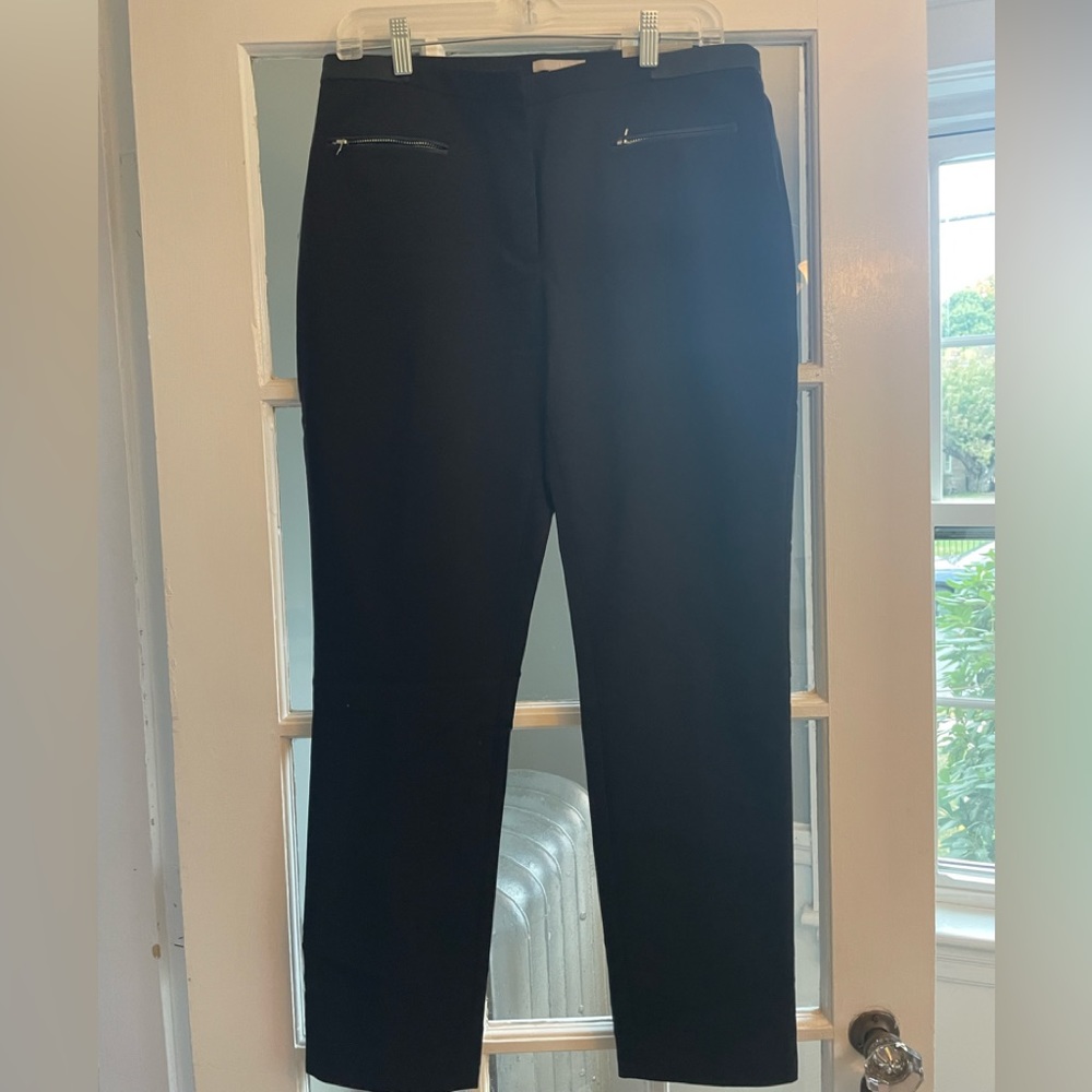 NWT H&M dress pants. Black with faux leather details